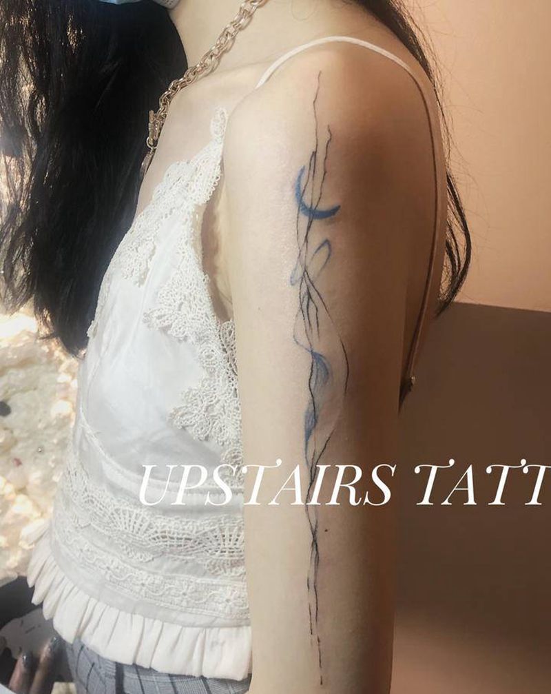 线条纹身图片_手臂纹身图案