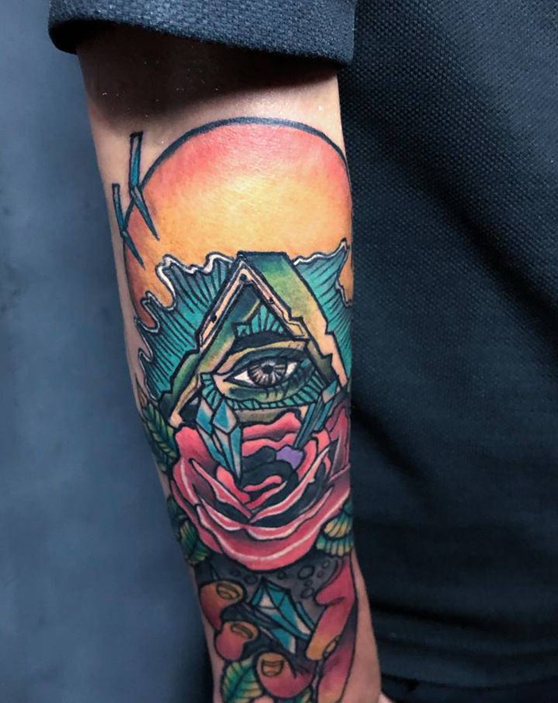 New school纹身图片_手臂纹身图案