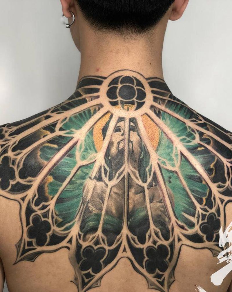 耗时9小时纹身图片_肩部纹身图案