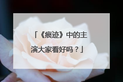 《痕迹》中的主演大家看好吗？