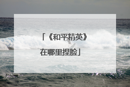 《和平精英》在哪里捏脸