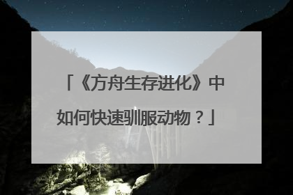 《方舟生存进化》中如何快速驯服动物？