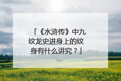 《水浒传》中九纹龙史进身上的纹身有什么讲究？