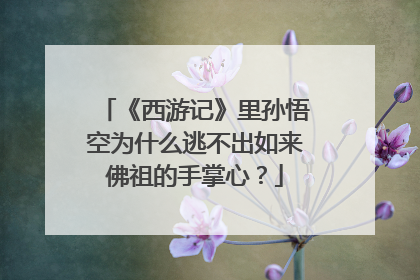 《西游记》里孙悟空为什么逃不出如来佛祖的手掌心？