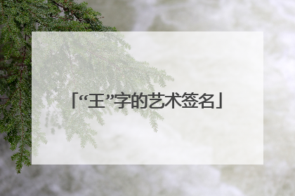“王”字的艺术签名