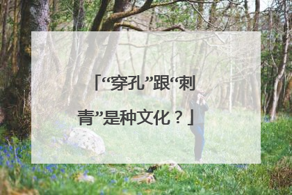 “穿孔”跟“刺青”是种文化？