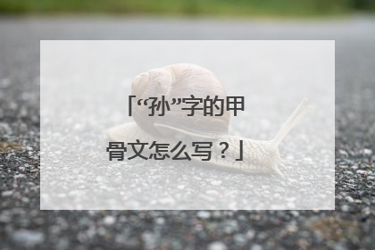 “孙”字的甲骨文怎么写？