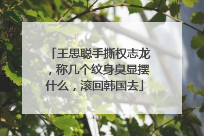 王思聪手撕权志龙，称几个纹身臭显摆什么，滚回韩国去