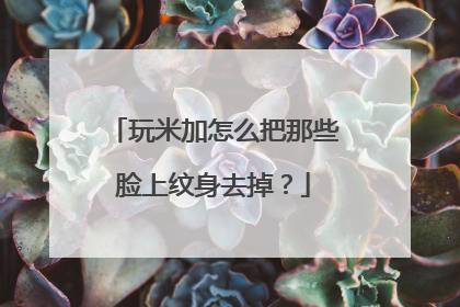 玩米加怎么把那些脸上纹身去掉?