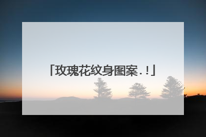 玫瑰花纹身图案.!