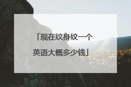 现在纹身纹一个英语大概多少钱