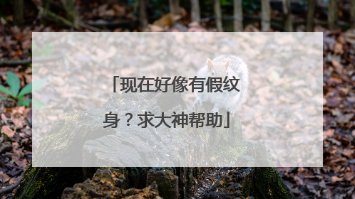 现在好像有假纹身？求大神帮助