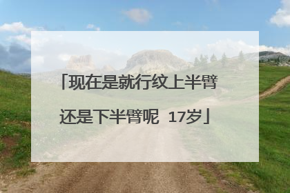 现在是就行纹上半臂 还是下半臂呢 17岁