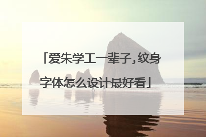 爱朱学工一辈子,纹身字体怎么设计最好看