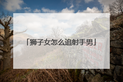 狮子女怎么追射手男