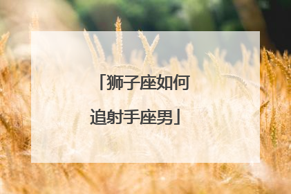 狮子座如何追射手座男