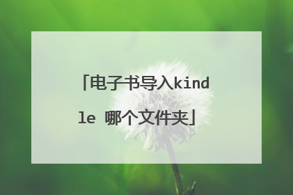 电子书导入kindle 哪个文件夹