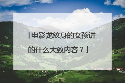 电影龙纹身的女孩讲的什么大致内容？