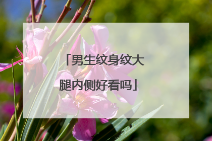 男生纹身纹大腿内侧好看吗