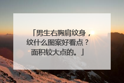 男生右胸肩纹身，纹什么图案好看点？面积较大点的。