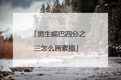 男生嘴巴四分之三怎么画素描