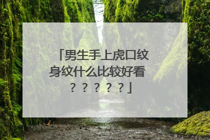 男生手上虎口纹身纹什么比较好看?????