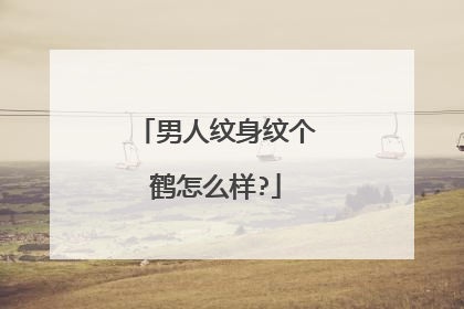 男人纹身纹个鹤怎么样?