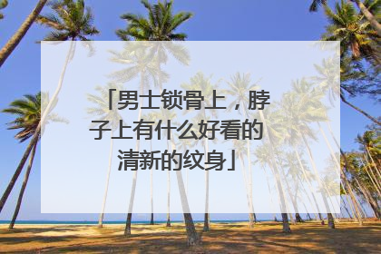 男士锁骨上，脖子上有什么好看的清新的纹身