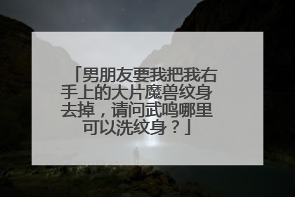 男朋友要我把我右手上的大片魔兽纹身去掉，请问武鸣哪里可以洗纹身？