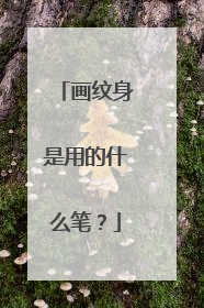 画纹身是用的什么笔？