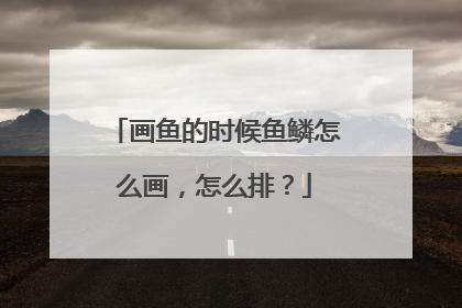 画鱼的时候鱼鳞怎么画，怎么排？