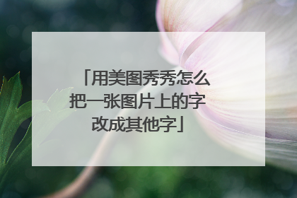 用美图秀秀怎么把一张图片上的字改成其他字