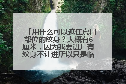 用什么可以遮住虎口部位的纹身？大概有6厘米，因为我要进厂有纹身不让进所以只是临时遮盖下。