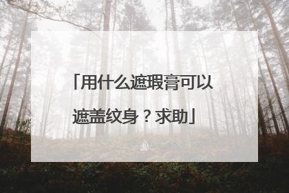 用什么遮瑕膏可以遮盖纹身？求助
