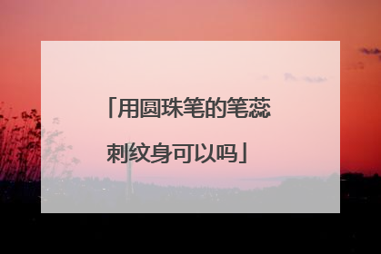 用圆珠笔的笔蕊刺纹身可以吗