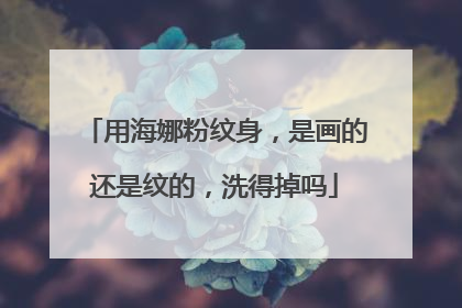 用海娜粉纹身，是画的还是纹的，洗得掉吗