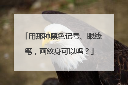 用那种黑色记号、眼线笔，画纹身可以吗？