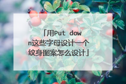 用Put down这些字母设计一个纹身图案怎么设计