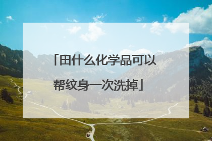 田什么化学品可以帮纹身一次洗掉