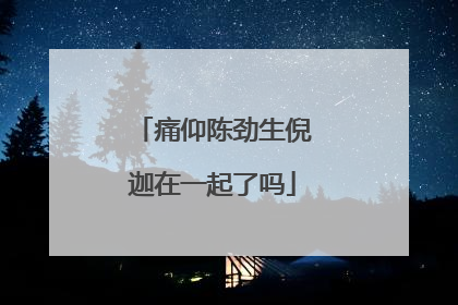 痛仰陈劲生倪迦在一起了吗