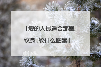 瘦的人最适合那里纹身,纹什么图案