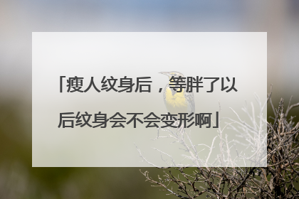 瘦人纹身后，等胖了以后纹身会不会变形啊