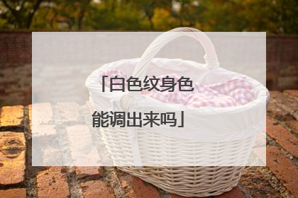白色纹身色能调出来吗