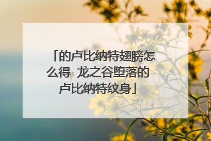 的卢比纳特翅膀怎么得 龙之谷堕落的卢比纳特纹身