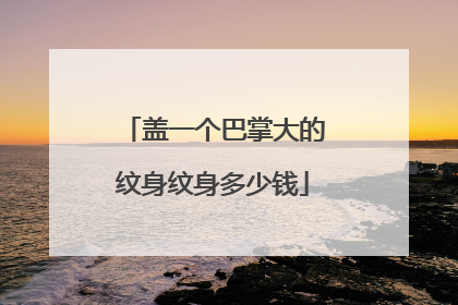 盖一个巴掌大的纹身纹身多少钱