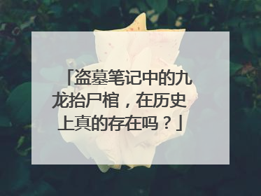 盗墓笔记中的九龙抬尸棺，在历史上真的存在吗？