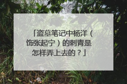 盗墓笔记中杨洋（饰张起宁）的刺青是怎样弄上去的？