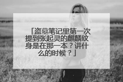 盗墓笔记里第一次提到张起灵的麒麟纹身是在那一本？讲什么的时候？