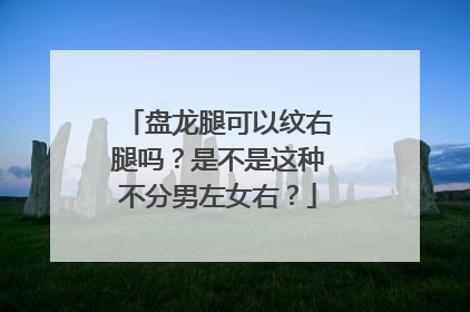 盘龙腿可以纹右腿吗？是不是这种不分男左女右？