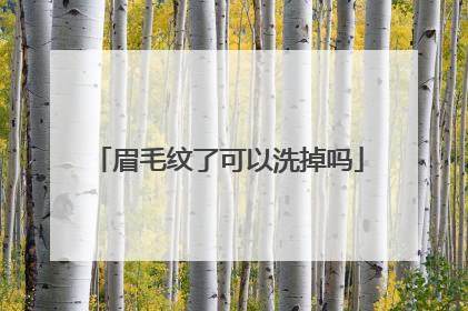 眉毛纹了可以洗掉吗